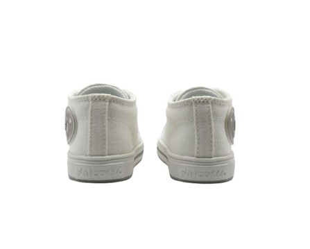 Sneaker primo passo in tela con lacci