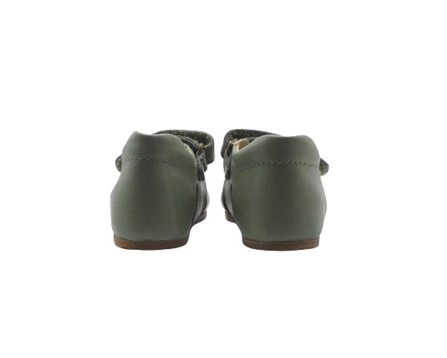Sandalo primo passo in pelle con velcro e fibbia