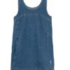 Vestito smanicato in denim