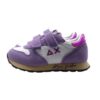 Sneaker ginnica in pelle con doppio velcro