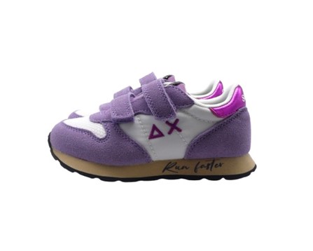 Sneaker ginnica in pelle con doppio velcro