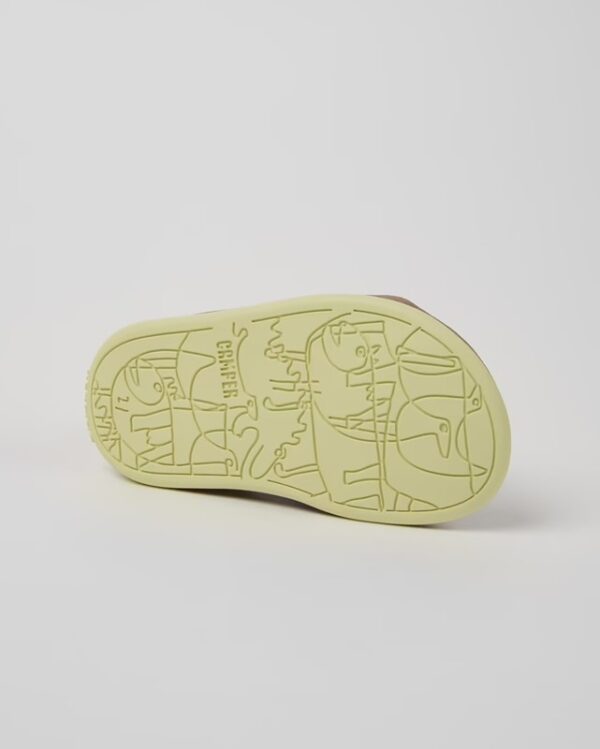 Sandalo in pelle con doppio velcro