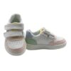 Sneaker in ecopelle con doppio velcro
