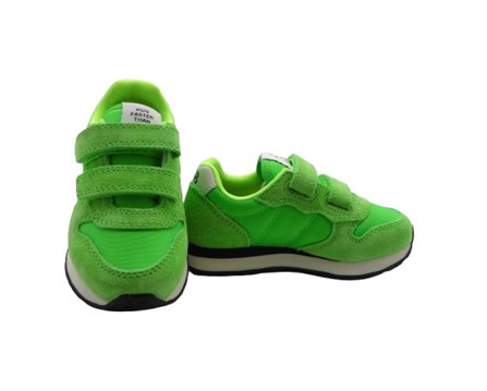 Sneaker ginnica in pelle con doppio velcro