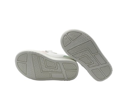 Sneaker in ecopelle con doppio velcro