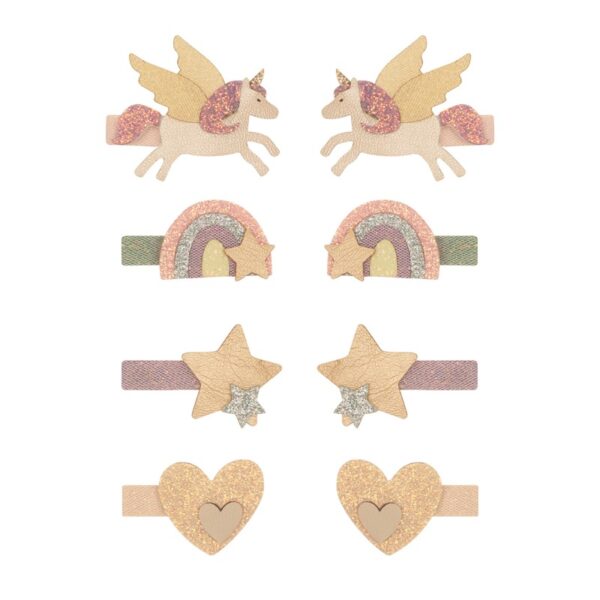 Pacchetto 8 fermagli unicorno