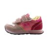 Sneaker ginnica in pelle con doppio velcro