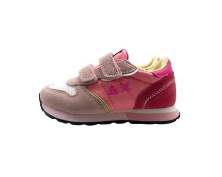 Sneaker ginnica in pelle con doppio velcro