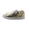 Sneaker bassa in pelle laminata con lacci