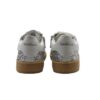 Sneaker in camoscio e glitter con lacci e zip