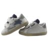 Sneaker primo passo in pelle con doppio velcro