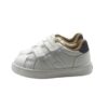 Sneaker in ecopelle con doppio velcro