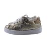 Sneaker bassa in pelle laminata con lacci