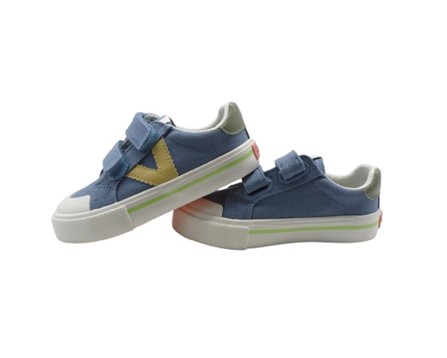 Sneaker con riporti a contrasto e doppio velcro