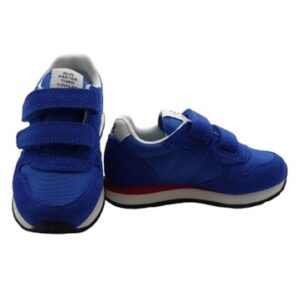 Sneaker ginnica in pelle con doppio velcro