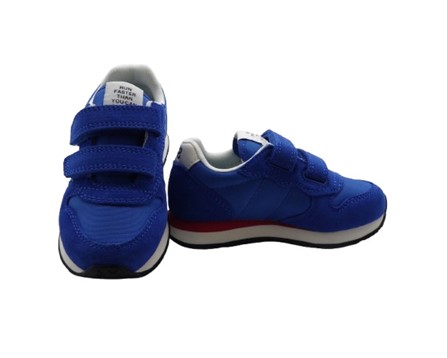 Sneaker ginnica in pelle con doppio velcro