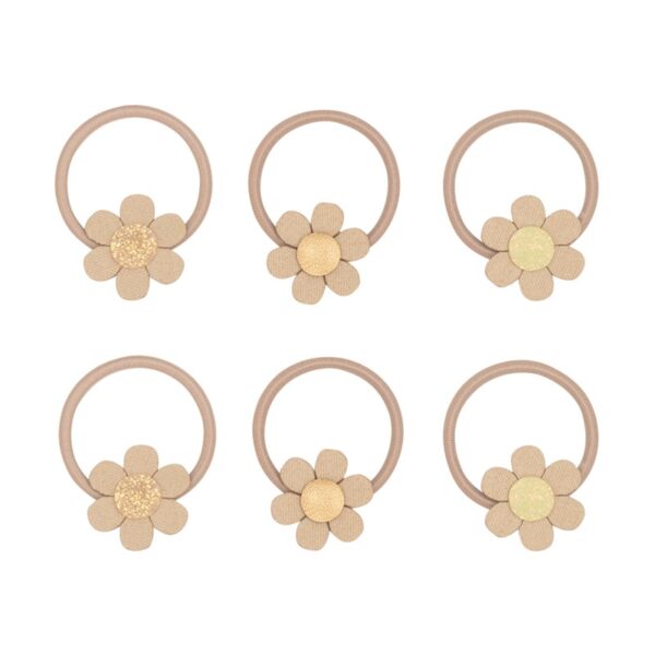 Paccchetto 6 mini elastici margherite