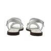 Sandalo in pelle con fiocco strass