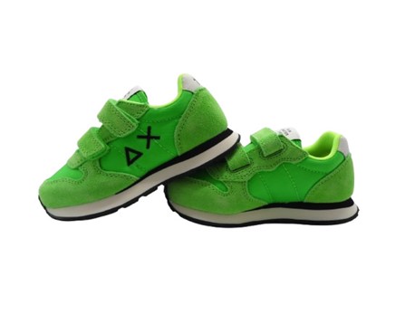 Sneaker ginnica in pelle con doppio velcro