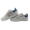 Sneaker in pelle con lacci e zip