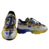 Sneaker in ecopelle e tessuto tecnico con lacci a coulisse
