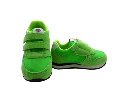 Sneaker ginnica in pelle con doppio velcro