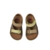 Sandalo in pelle con doppio velcro