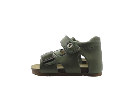 Sandalo primo passo in pelle con velcro e fibbia