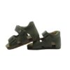 Sandalo primo passo in pelle con velcro e fibbia