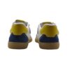 Sneaker primo passo in pelle e camoscio con zip e lacci