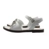 Sandalo in pelle con fiocco strass