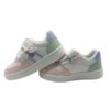 Sneaker in ecopelle con doppio velcro