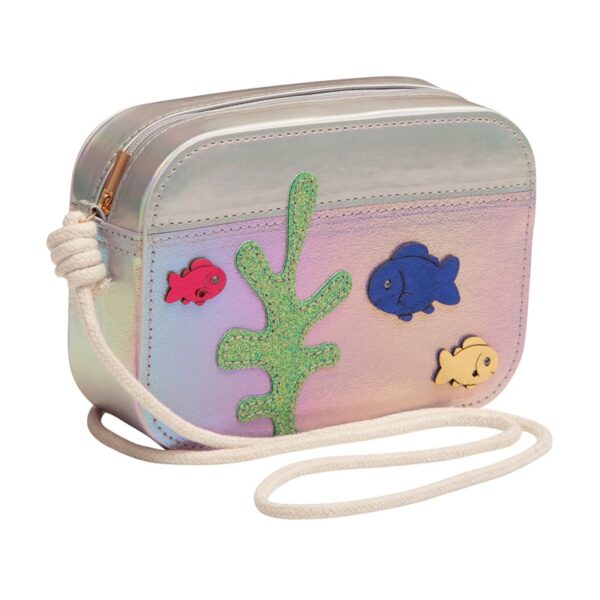 Borsa laminata con pesciolini