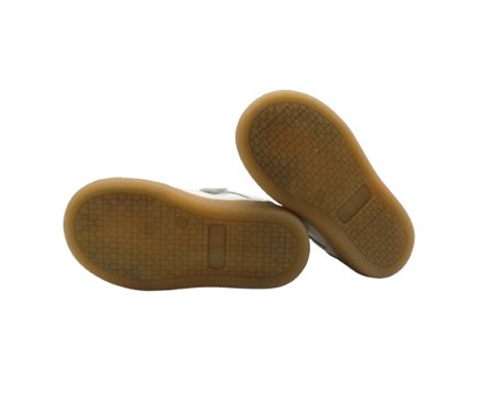 Sneaker primo passo in pelle e camoscio con zip e lacci