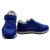 Sneaker ginnica in pelle con riporti a contrasto con velcro