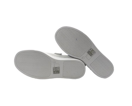 Sneaker in pelle con lacci e zip
