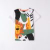 T-shirt mezza manica fantasia animali