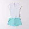 Completo t-shirt con stampa unicorno e short
