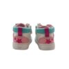 Sneaker primo passo in pelle e tela con lacci e zip