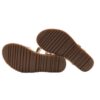 Sandalo in pelle laminata con intreccio e velcro
