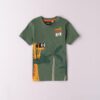T-shirt mezza manica con stampa giraffa