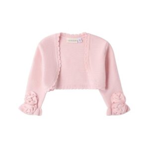 Cardigan scaldacuore con fiori al polso