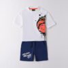 Completo t-shirt stampa graffiti e bermuda