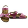 Sandalo in eco pelle con doppie fibbie