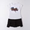 Completo t-shirt con stampa music e short