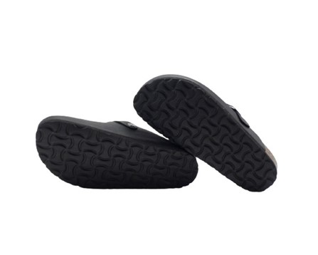 Sabot in pelle ingrassata con fibbia