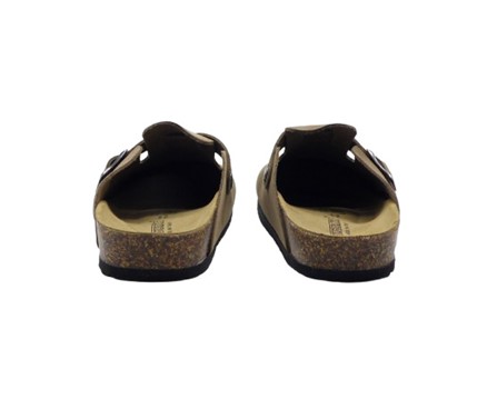 Sabot in pelle scamosciata con fibbia