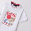 T-shirt mezza manica con stampa sunset