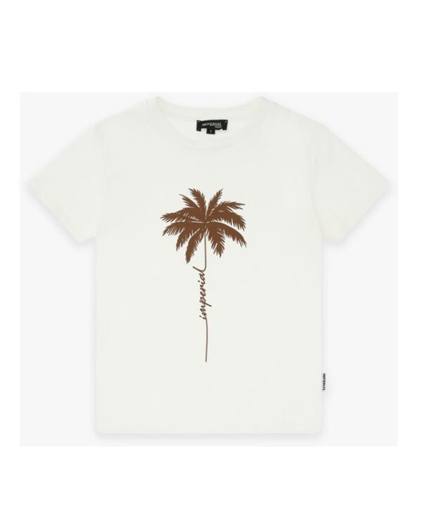 T-shirt mezza manica con stampa palma