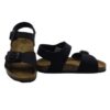 Sandalo in eco pelle con doppia fibbia